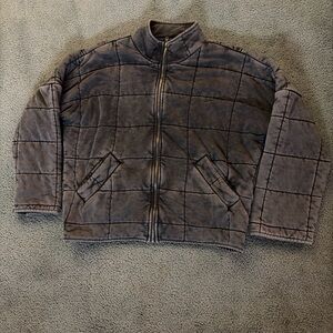 Forever 21 Women's Gray Quilted Puffer Jacket